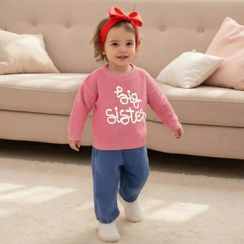 Vista 37 de VISGOGO Suéter a juego para hermanitas grandes y pequeñas, ropa de una sola pieza