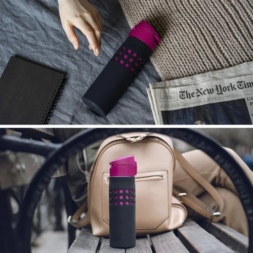 Vista 7 de Protect & Go - Funda de silicona compatible con la botella de agua térmica al vacío de la marca Zojirushi (negro, 16 onzas / 0.48 litros)