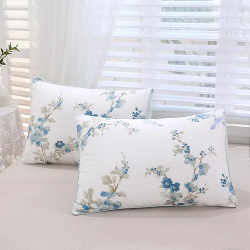 Vista 7 de URBONUR Funda de Edredón de Algodón Egipcio 100% Tamaño Twin 3 Piezas Juego de Fundas de Edredón Floral Juego de Fundas de Consolador Flores de Flor