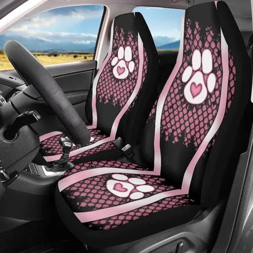 Vista 25 de Mumeson Fundas protectoras de asiento delantero de automóvil con estampado de calavera y girasol, fundas elásticas para asiento de automóvil, 2