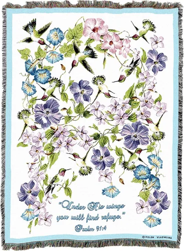 Vista 33 de Pure Country Weavers Great is Thy Faithfulness Blanket - Escrituras - Lamentaciones 3:23 - Tapiz cuadrado para regalo de regazo tejido de algodón