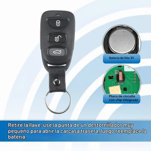 Vista 4 de X AUTOHAUX 2 piezas, mando a distancia con 4 botones para entrada sin llave de Kia Forte 2010 2011 2012 2013 PINHA-T008