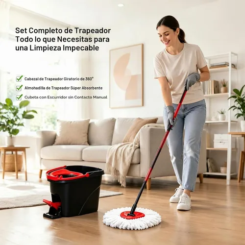 Vista 7 de 4 piezas de repuesto de cabezal de trapeador, cabezal de repuesto de trapeador giratorio compatible con el sistema Cedar Easywring de 1 tanque, que