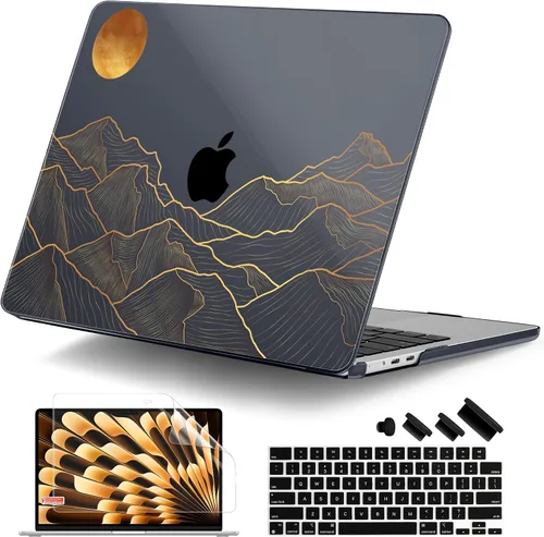 Vista 10 de DONGKE Funda compatible con M5 MacBook Air de 15 pulgadas 2026 2025-2023 A3448 A3241 A3114 A2941 M4 M3 M2 Pantalla de retina líquida Touch ID