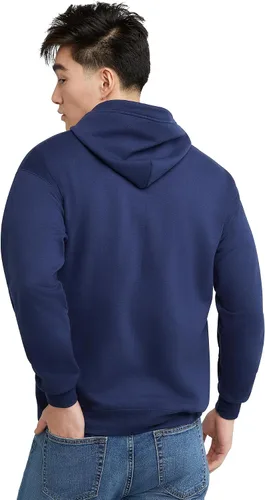 Vista 2 de Hanes EcoSmart - Sudadera con capucha para hombre, diseño de vellón con cremallera completa