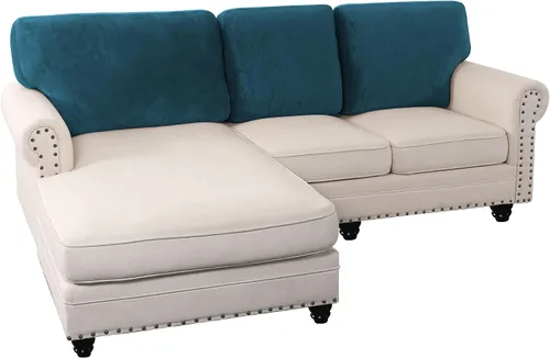Vista 49 de PrinceDeco Fundas de cojín para sofá, funda elástica y lavable, funda de cojín ajustable de tela de terciopelo antideslizante, protector de muebles