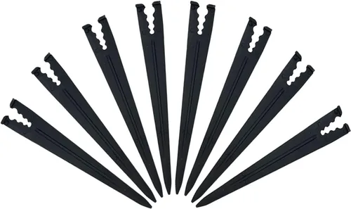 Vista 2 de XYSMZM 60 estacas de riego por goteo para tubos de goteo de 1/8 pulgadas y 1/4 pulgadas para cultivo hidropónico de jardín