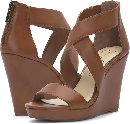 Vista 8 de Jessica Simpson Jinxxi Sandalias para mujer, con taco de cuña