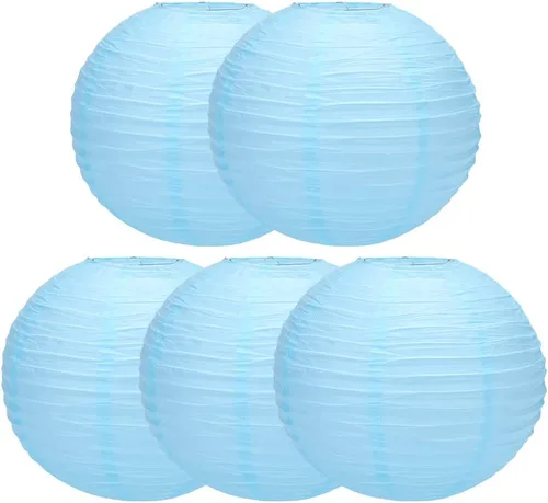 Vista 10 de Balagan Linternas de papel japonesas chinas de 16 pulgadas, 5 paquetes (rosa, 16 pulgadas) (BLG-220503)