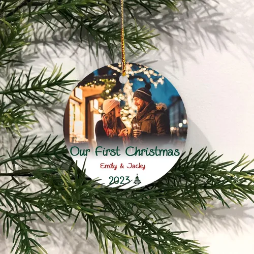 Vista 3 de Adorno de Navidad personalizado 2023, adorno de Navidad personalizado, adorno de mejor amigo, adornos con nombre personalizado, decoración
