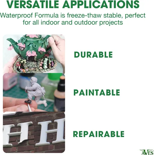 Vista 5 de Aves FIXIT - Compuesto de reparación multimedia, compuesto de modelado de 2 partes (A y B), 1 libra, arcilla autoendurecente duradera e impermeable