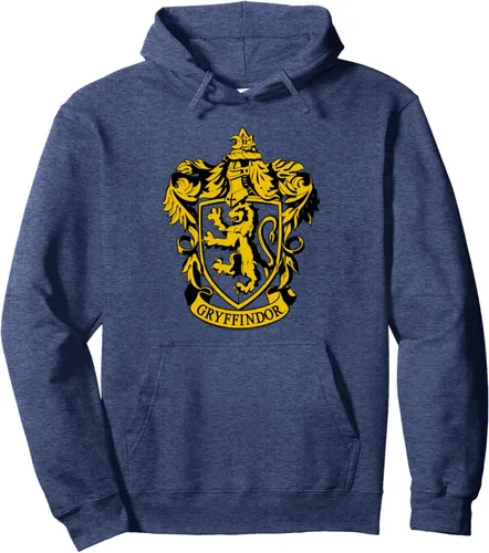 Vista 3 de Sudadera con capucha de Harry Potter Gryffindor Crest, gris, S Jaspeado Oscuro
