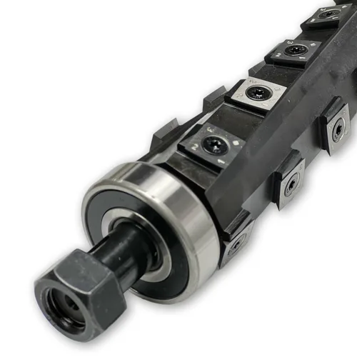 Vista 3 de Cabezal de corte helicoidal para cepilladora Dewalt Dw735/Dw735x con 4 filas de insertos de carburo, incluye tornillos y cuchillas de repuesto