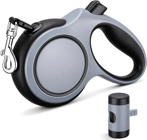 Vista 16 de Segarty Correa retráctil para perro de 16 pies con soporte desmontable para bolsa de excrementos, correa para caminar de 16.4 ft para mascotas