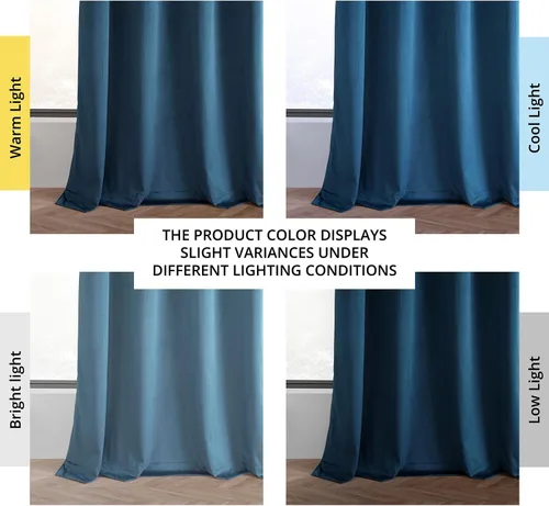 Vista 9 de HPD Half Price Drapes Juego de 2 paneles de cortinas básicas de terciopelo para oscurecer la habitación, cortinas con ojales de 96 pulgadas