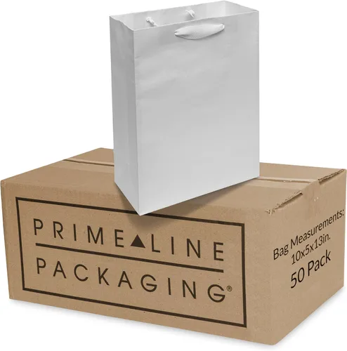 Vista 13 de Prime Line Packaging Bolsas de Regalo de Papel Kraft, Mini Bolsas de Regalo de Papel con Asas para Baby Showers, Bautizo, Bodas, Fiestas, Recuerdos