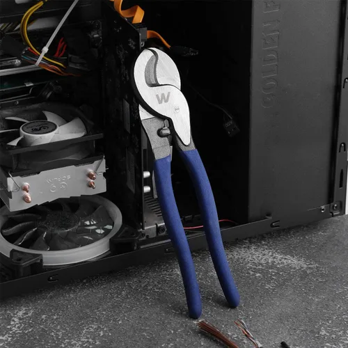 Vista 7 de Alicates de cable multifuncionales de 10.0 in, mango antideslizante, afilado, resistente al desgaste, cortadores de cable de acero de alto carbono