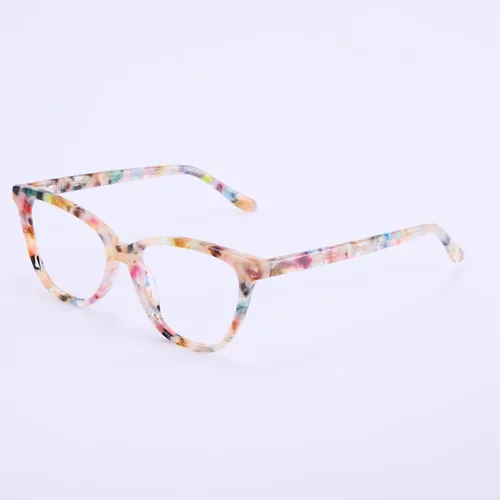 Vista 8 de Firmoo - Gafas con bloqueo de luz azul para lectura de computadora, diseño de ojo de gato, marco de acetato para mujeres con bisagra de resorte