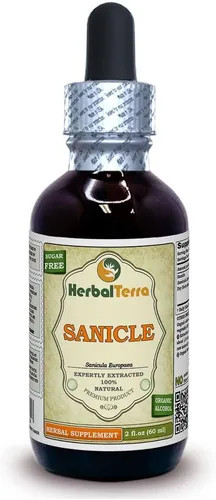 Vista 10 de Herbal Terra Sanicle (Sanicula Europaea) Glicerita, extracto líquido sin alcohol de hierbas secas 2 oz