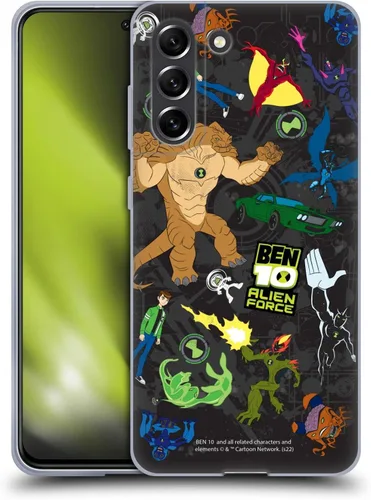 Vista 9 de Head Case Designs Funda de gel suave con licencia oficial de Ben 10: Alien Force Ben's Jacket Graphics compatible con Samsung Galaxy S21 FE 5G