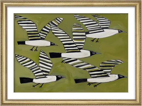 Vista 196 de MUDECOR Lienzo enmarcado prémium para pared, pinos nevados en bosque de invierno, ilustraciones modernas, arte contemporáneo, escénico, divertido