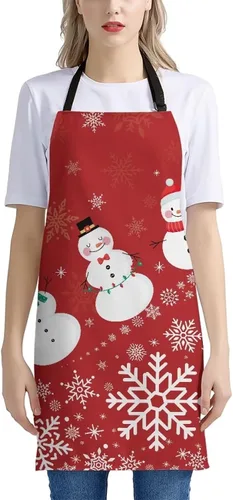 Vista 106 de Dreaweet Delantal de cocina unisex con cuello ajustable de Navidad