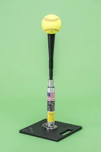Vista 3 de G Tee Lite Baseball/Softball Batting Tee Flexible Rubber Cup, Sturdy Metal Base & Stainless Steel Best Training Equipment Silver