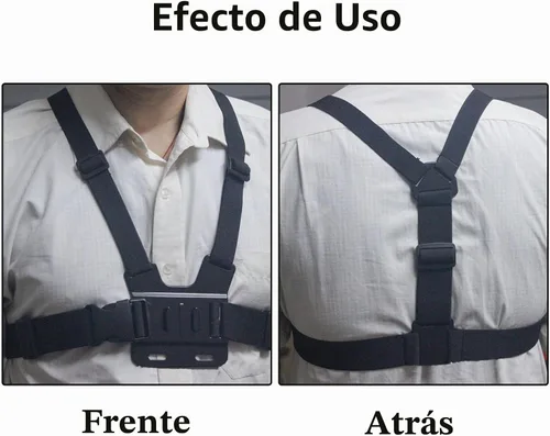 Vista 5 de Soporte ajustable para arnés de correa de pecho para teléfono celular, soporte de clip para iPhone, GoPro Hero, AKASO, DJI Osmo cámaras de acción