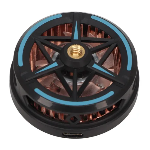 Vista 2 de Eboxer Black Portable Mobile Phone with Intelligent Temperature Control, Powerful Fan for Gaming, Live Streaming, and Outdoor Vlog Cooling