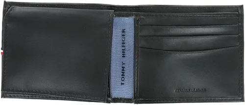 Vista 2 de Tommy Hilfiger Billetera de cuero para hombre y VALET, bi-fold, protección RFID - NEGRO (31HP220040), Negro -, Cartera Rfid