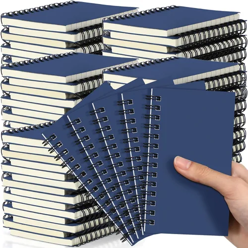 Vista 32 de Jutom 2 cuadernos pequeños en espiral, blocs de notas de 3 x 5 pulgadas, cuadernos de bolsillo pequeños a granel, mini bloc de notas con páginas Oro