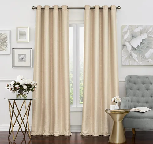 Vista 7 de Eclipse Luxor - Panel individual de cortinas de oscurecimiento con aislamiento térmico y ojales en la parte superior, para sala de estar, 52 x 108
