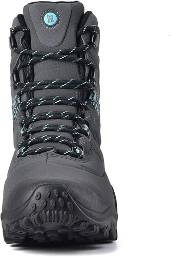 Vista 3 de XPETI Botas de senderismo para mujer Thermator Mid High Top impermeables para exteriores