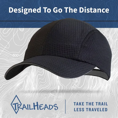 Vista 3 de TrailHeads Race Day Performance - Gorra deportiva ligera de secado rápido para hombre, talla única