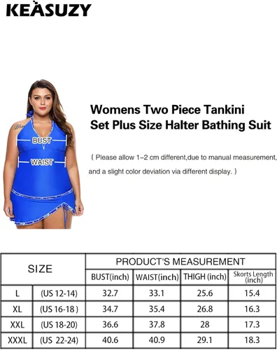 Vista 7 de KEASUZY - Traje de baño para mujer, tankini estilo halter, conjunto de traje de baño
