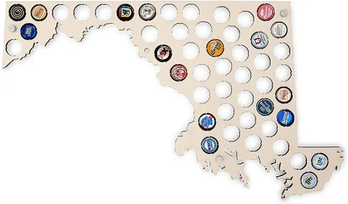 Vista 23 de Torched Tapa de cerveza Mapa Alabama, Estados Unidos tapa de cerveza titular decoración de pared, regalo para amantes de la cerveza para hombres