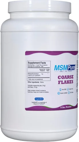 Vista 4 de KALA HEALTH MSMPure MSM Coarse Flakes 5lb y MSM Gel con Aloe Orgánico 8oz Bundle