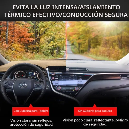 Vista 5 de Cubierta del tablero para GMC Sierra y Chevrolet Silverado - Se adapta a modelos 2007-2013 con dos guanteras. Alfombrilla de tablero de ajuste