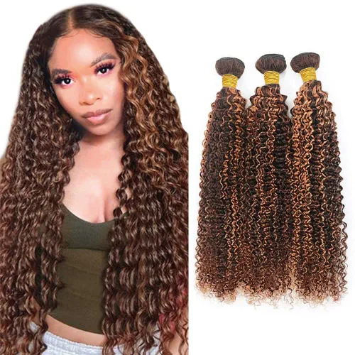 Vista 53 de 300g 1B27 Human Hair Bundles Honey Blonde Bundles Human Hair 10A Brazilian Virgin Remy Hair Extensions 8 10 12 Inch