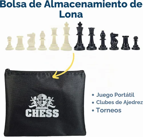 Vista 6 de WE Games Piezas de ajedrez de plástico Staunton Tournament en negro y crema - 3.75 in King