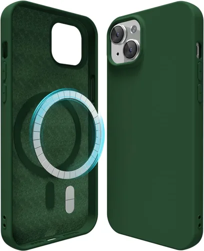 Vista 156 de oakxco Funda de silicona para iPhone 12 Pro Max, magnética, compatible con carga inalámbrica Magsafe, cubierta protectora de goma suave y delgada