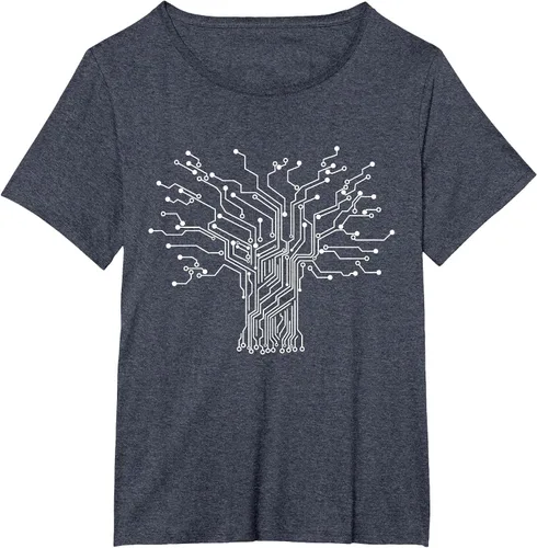 Vista 12 de Electronics Technician Binary Tree - Electrical Engineer T-Shirt Asphalt Grey