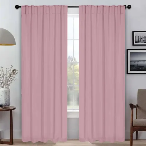 Vista 31 de BLUENILEMILLS Paneles de cortinas opacas para oscurecer la habitación con bolsillo para barra/pestañas traseras, cortinas perfectas para ventanas