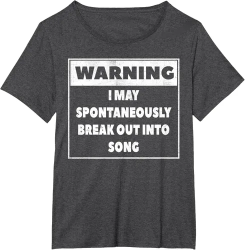 Vista 25 de Advertencia I may Spontaneously romper en canción camiseta