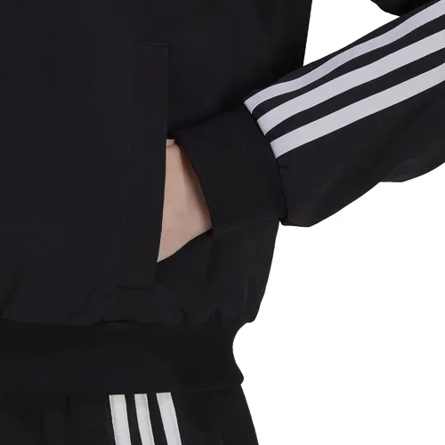 Vista 4 de adidas Chaqueta deportiva tejida de 3 rayas Essentials para mujer Negro-blanco