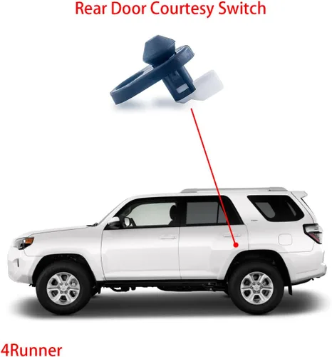 Vista 5 de Interruptor de lámpara de cortesía trasera, interruptor de luz de jamba de puerta compatible con Toyota 2010-2022 4Runner, Matrix 2009-2014, Rav4