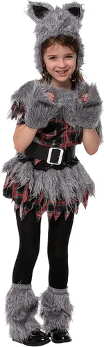 Vista 3 de Spooktacular Creations Disfraz de hombre lobo para niños, bonito disfraz de lobo con sombrero, vestido, guantes, cinturón, fundas de zapatos