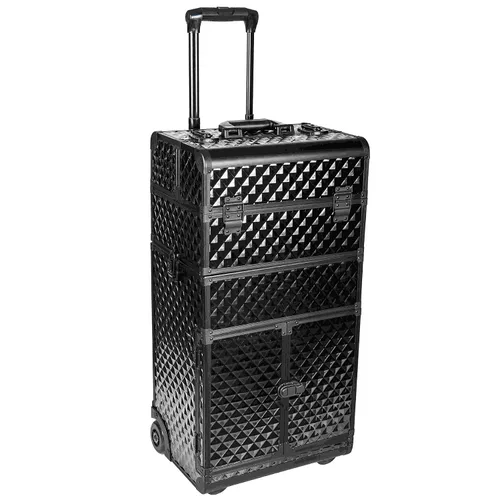 Vista 9 de Shany Rebel Series Pro Artistas de maquillaje Rolling tren y Trolley Case
