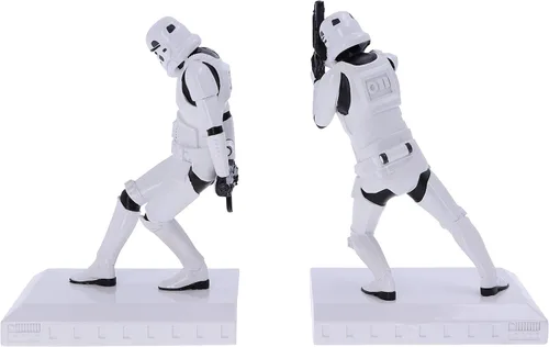 Vista 2 de Nemesis Now Figuras Originales de Stormtrooper para Sostener Libros, 18.5cm, Resina, Blanco, Mercancía Oficial Original de Stormtrooper, Dos Figuras