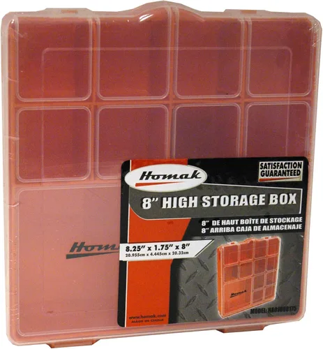 Vista 9 de Homak 6-1/4 pulgadas x 8 pulgadas caja de almacenamiento de plástico, corto, HA01086175